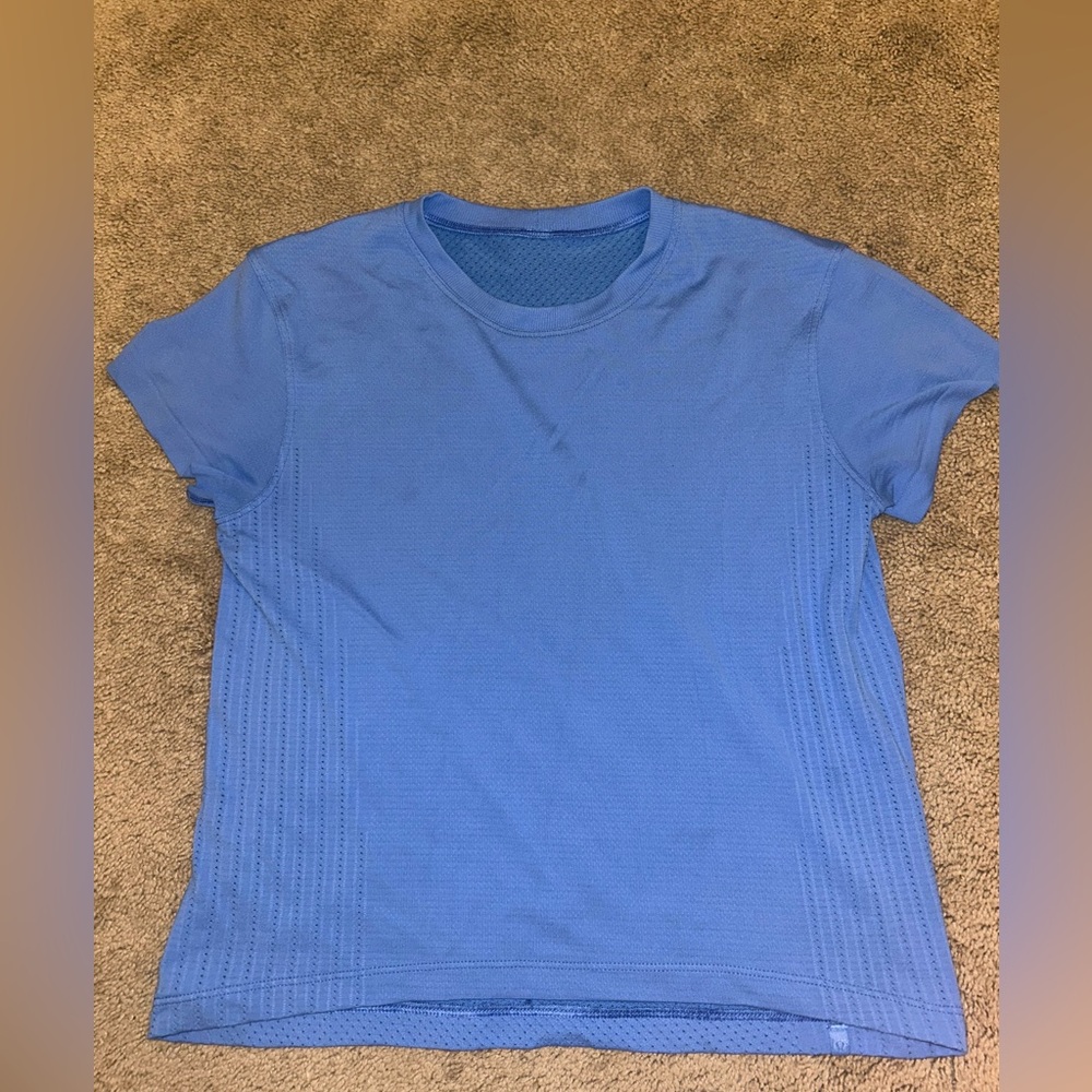 Lululemon blue athletic shirt